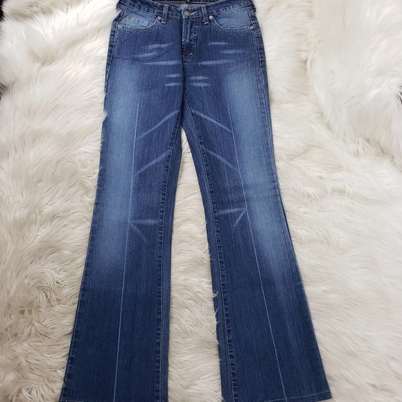 Bebe denim straight leg Jean's EUC size 29 - Picture 2 of 8